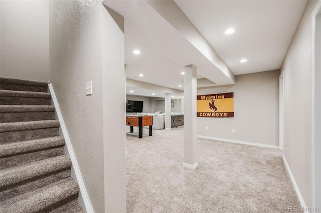 interior space with carpet flooring