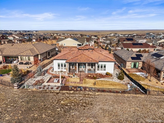 drone / aerial view featuring a residential view