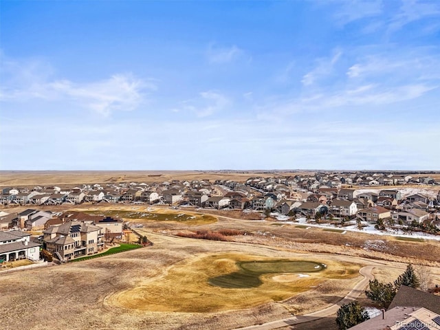 bird's eye view with a residential view