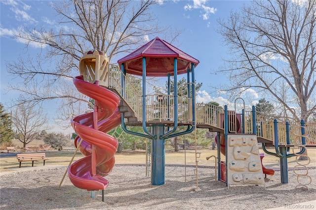 view of community jungle gym