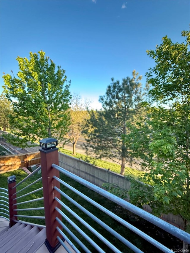 23760 Broadmoor Dr, Parker, CO 80138 - wooden deck with a fenced backyard