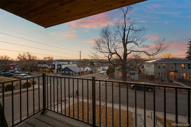 balcony with a residential view