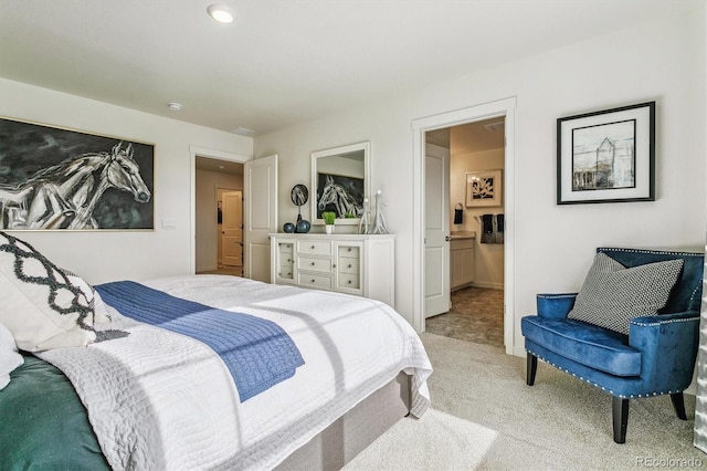 view of carpeted bedroom