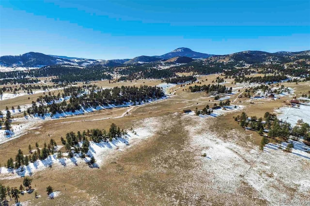 bird's eye view featuring a mountain view