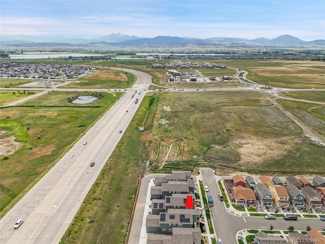 847 Great Plains Ave, Berthoud, CO 80513 - aerial view of property's location with a water and mountain view and nearby suburban area