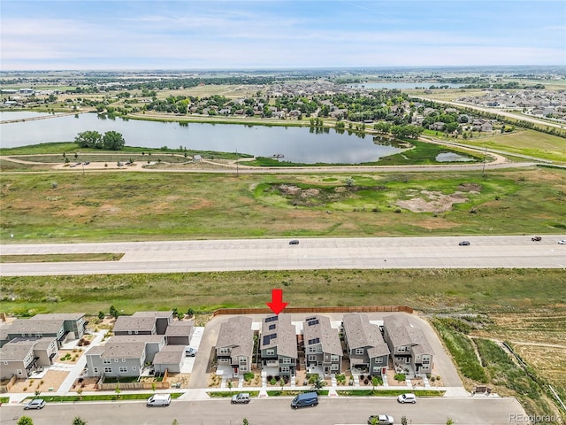 847 Great Plains Ave, Berthoud, CO 80513 - aerial view of residential area featuring a nearby body of water