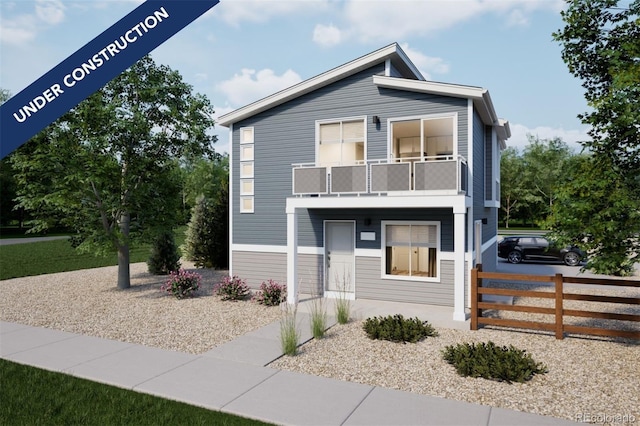 46558 Avery Ln, Bennett, CO 80102 - contemporary home featuring fence and a balcony