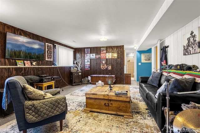 2115 Rangeview Dr, Pueblo, CO 81008 - living area featuring wooden walls