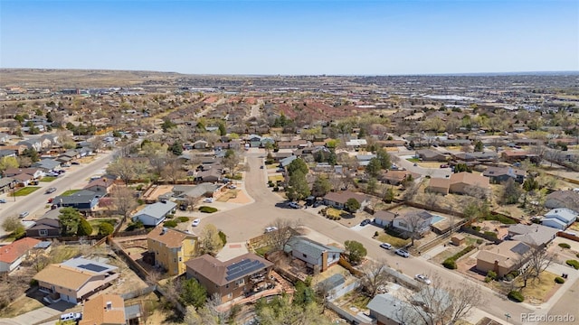 2115 Rangeview Dr, Pueblo, CO 81008 - aerial view of property and surrounding area featuring nearby suburban area