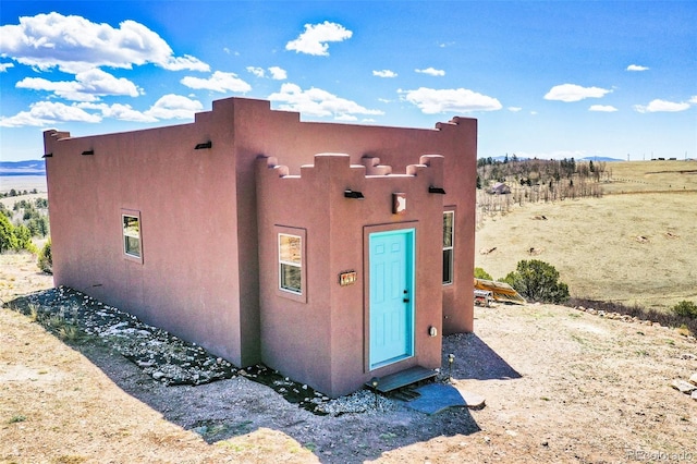 exterior space featuring a rural view