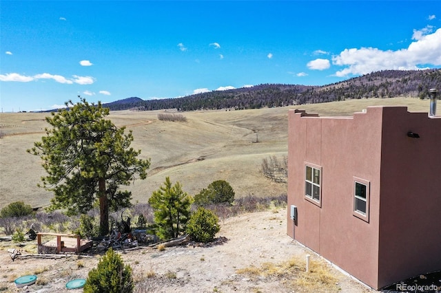 property view of mountains with a rural view