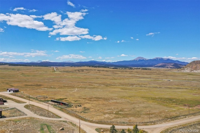 property view of mountains featuring a rural view