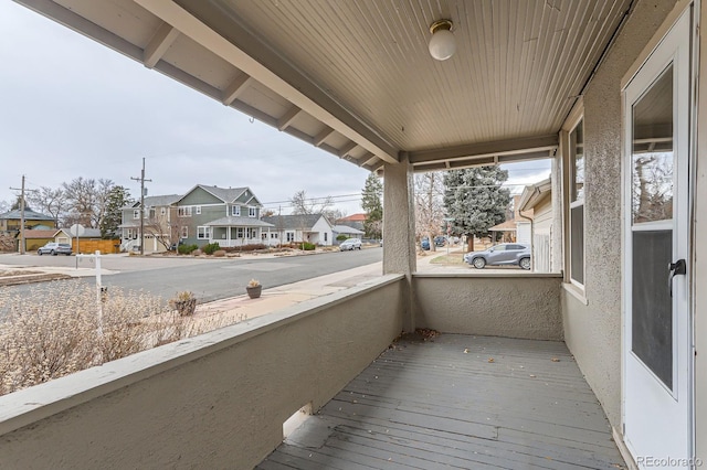 balcony with a residential view