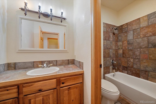 23007 Big Game Trl, Conifer, CO 80433 - bathroom with toilet,  shower combination, and vanity