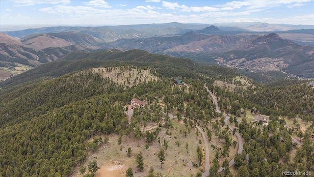 23007 Big Game Trl, Conifer, CO 80433 - mountain view featuring a heavily wooded area