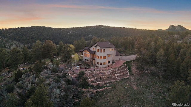 23007 Big Game Trl, Conifer, CO 80433 - aerial view of property's location with a forest