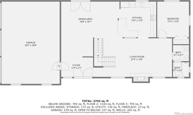 7792 Garrison Ct, Arvada, CO 80005 - floor plan / room layout