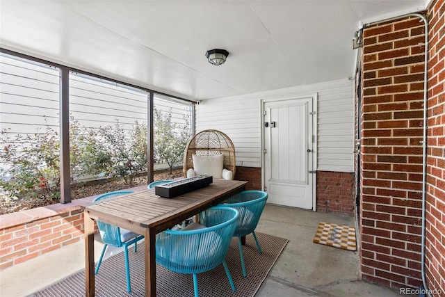 view of sunroom