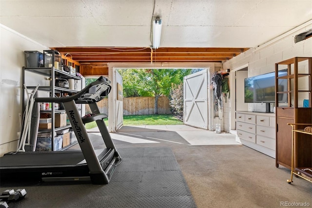 view of exercise room