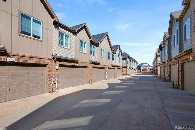 view of road with a residential view