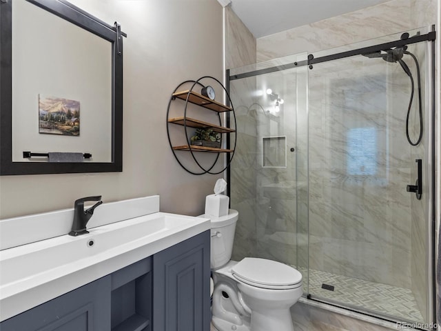 425 Steele St, Denver, CO 80206 - bathroom with vanity and a shower stall