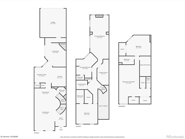 425 Steele St, Denver, CO 80206 - view of floor plan / room layout