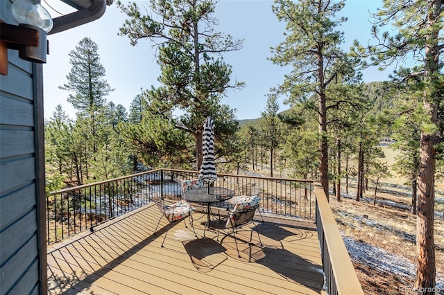 view of wooden deck
