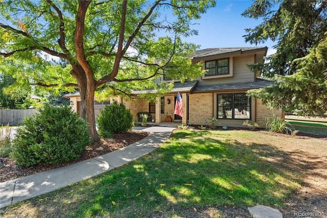 view of front of house with a front yard