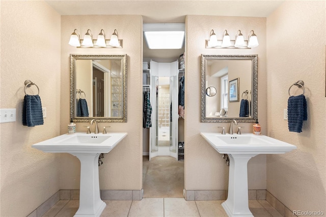 bathroom featuring tile patterned flooring