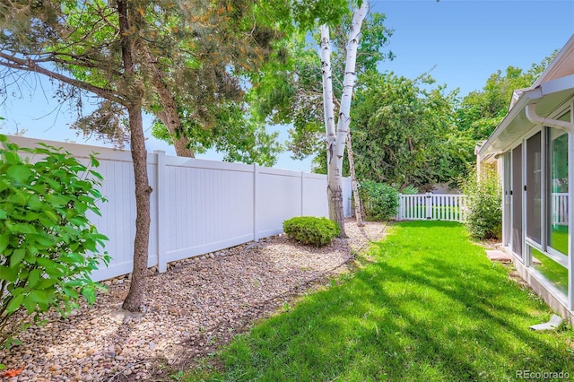 view of fenced backyard