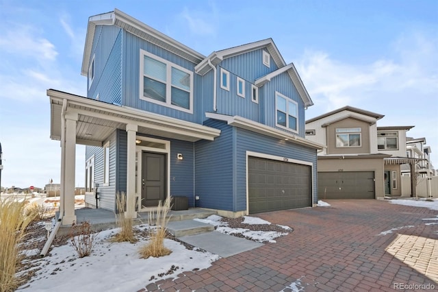 view of front of house featuring a garage