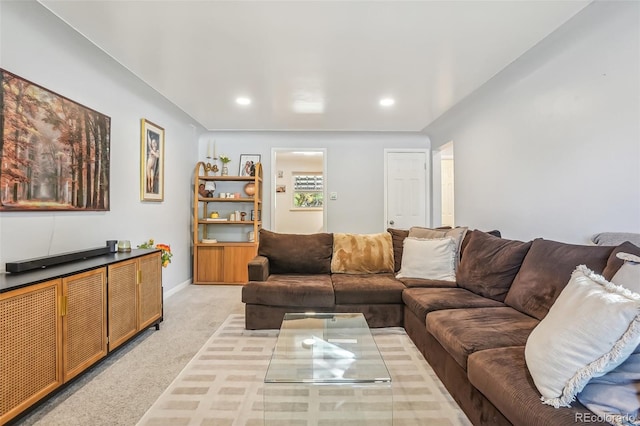 view of carpeted living room