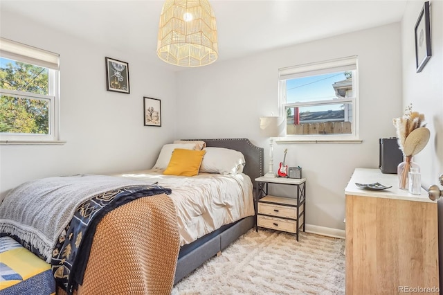 view of carpeted bedroom