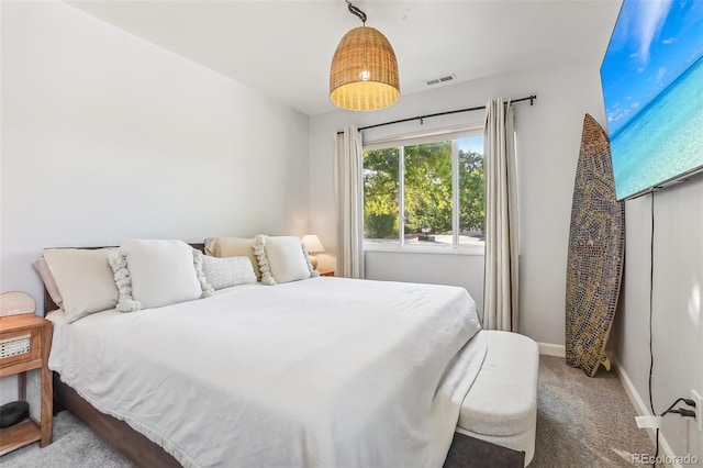 view of carpeted bedroom