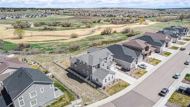 drone / aerial view with a residential view