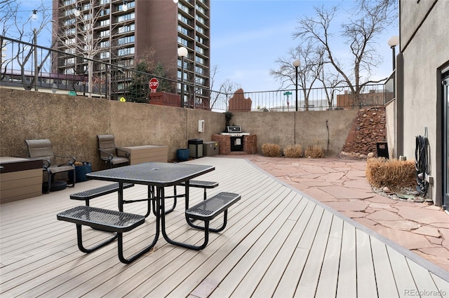 2 Adams St Unit 608, Denver, CO 80206 - wooden terrace featuring outdoor dining area