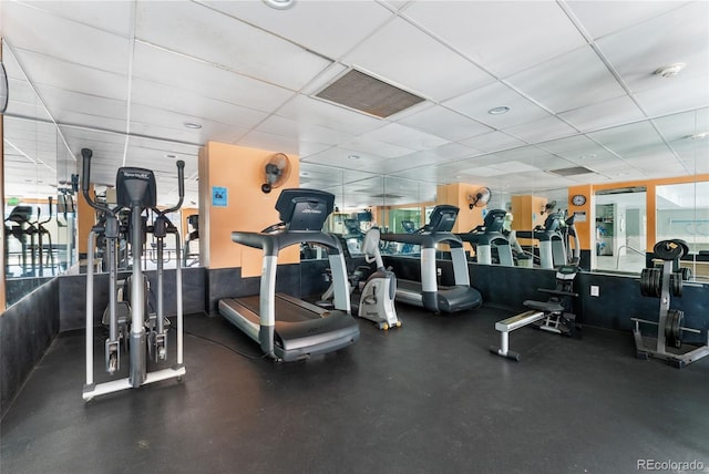2 Adams St Unit 608, Denver, CO 80206 - gym with a paneled ceiling