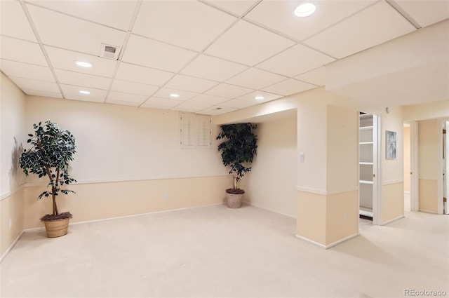 basement featuring carpet floors