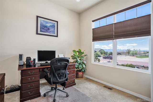 9709 Rockingham Dr, Peyton, CO 80831 - office area with light colored carpet and baseboards