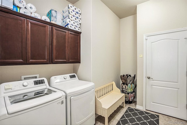9709 Rockingham Dr, Peyton, CO 80831 - laundry room with washer and clothes dryer, cabinet space, and baseboards