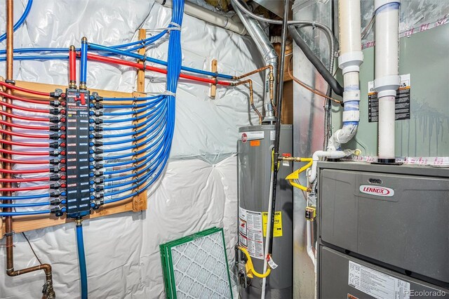 9709 Rockingham Dr, Peyton, CO 80831 - utilities featuring water heater and heating unit