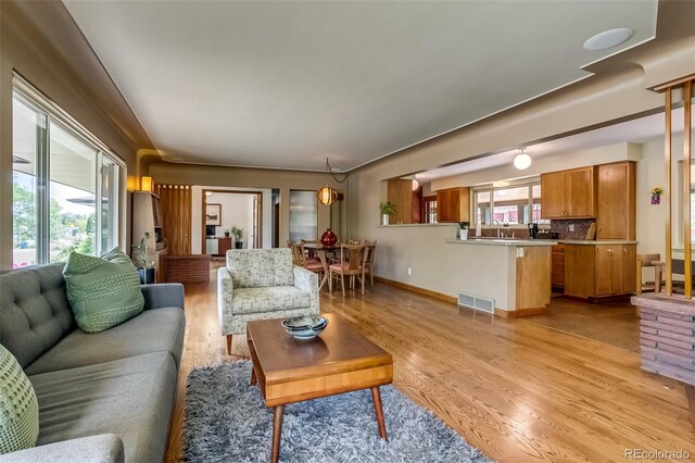 9650 W 35th Ave, Wheat Ridge, CO 80033 - living area with light wood-style floors and baseboards