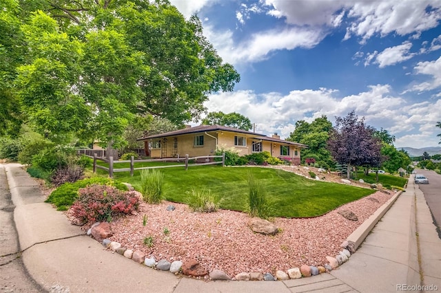 9650 W 35th Ave, Wheat Ridge, CO 80033 - ranch-style home with brick siding and a chimney