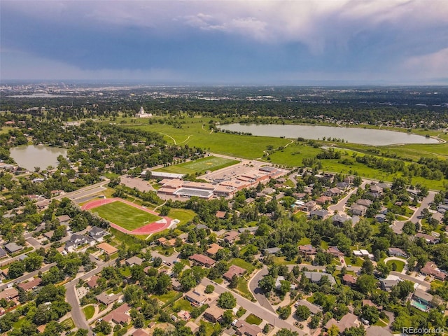 9650 W 35th Ave, Wheat Ridge, CO 80033 - aerial view of residential area featuring a large body of water