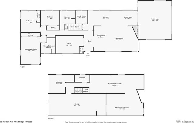 9650 W 35th Ave, Wheat Ridge, CO 80033 - view of floor plan / room layout