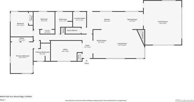 9650 W 35th Ave, Wheat Ridge, CO 80033 - view of home floor plan