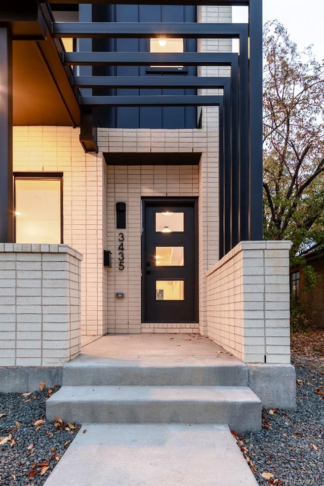 view of doorway to property