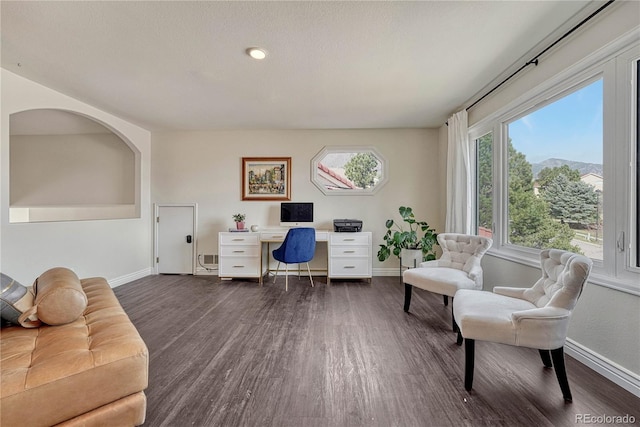3035 Blodgett Dr, Colorado Springs, CO 80919 - office featuring baseboards and dark wood finished floors