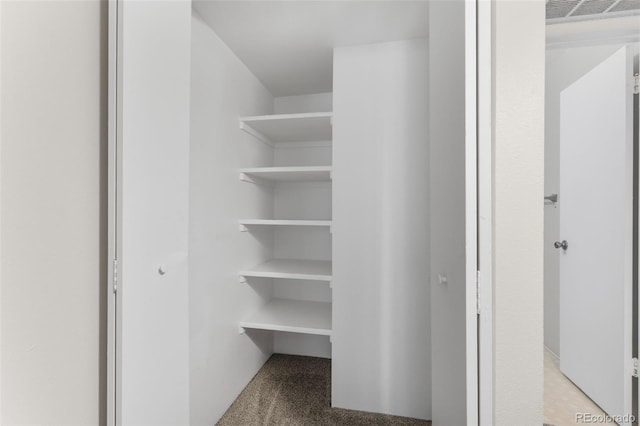 closet featuring visible vents