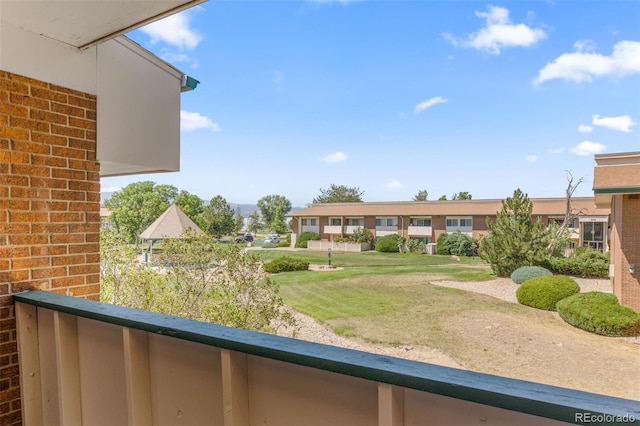 balcony featuring a residential view